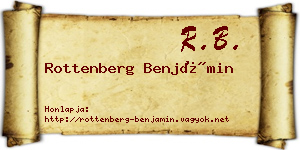 Rottenberg Benjámin névjegykártya